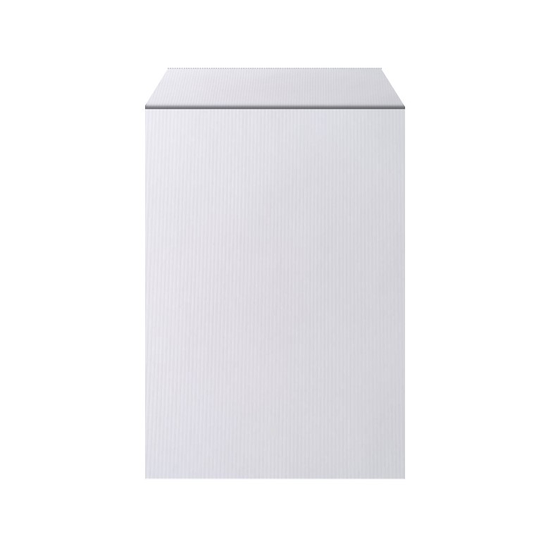 Smart buy: gift bags with flap, solid white outside and inside on strong narrow ribbed matte paper.
 