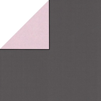 Gift paper on the front in solid taupe, backside solid blush pink on strong narrow ribbed matte paper.
 