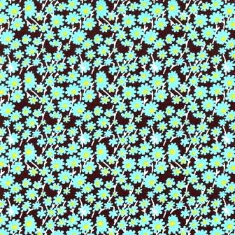 Countertop rolls of wrapping paper with daisies on a matt brown background on strong white paper.
 