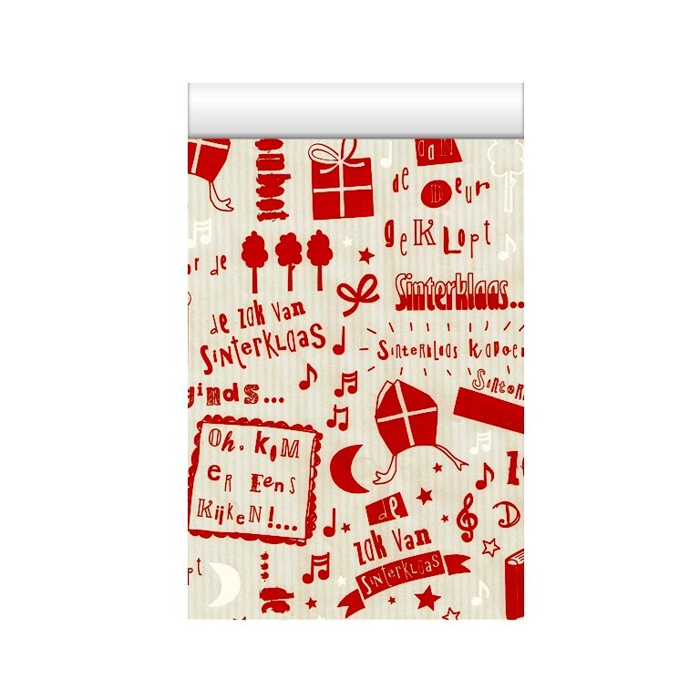 Sinterklaas gift bags with 2 cm flap on semi-gloss paper.
 